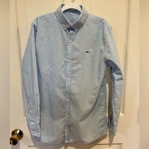 Boys Vineyard Vine Medium 12-14 Blue Button down